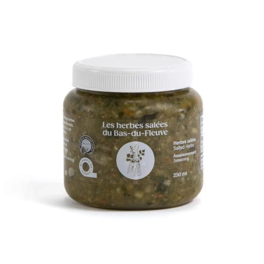 Wet salted herbs